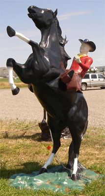 Rearing Horse with Rider